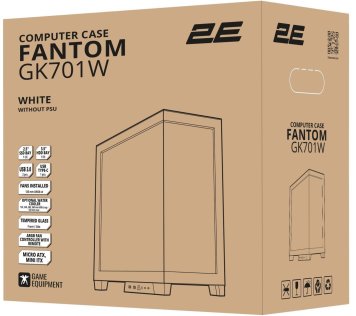 Корпус 2E Gaming Fantom GK701W White with window (2E-GK701W)