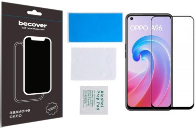 Захисне скло BeCover for Oppo A96 - Black (709770)