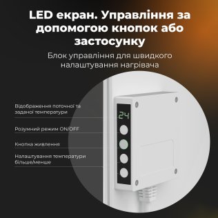 Конвектор AENO Premium Eco Smart GH3S LED White (AGH0003S)
