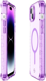 Чохол iTSkins for iPhone 15 Supreme R Clear with MagSafe Light purple and light purple (AP5N-MGCLR-LPPR)