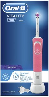 Електрична зубна щітка Braun Oral-B Vitality D100 PRO 3D White Pink (D100.413.1 PRO 3D White Pink)