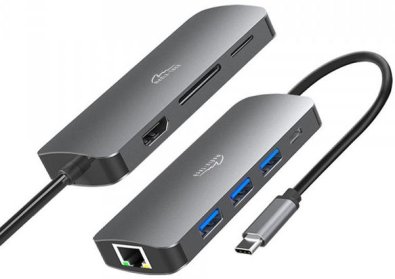 USB-хаб Media Tech 8in1 100W Grey (MT5044)