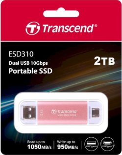 Зовнішній SSD-накопичувач Transcend ESD310P 2TB Pink (TS2TESD310P)