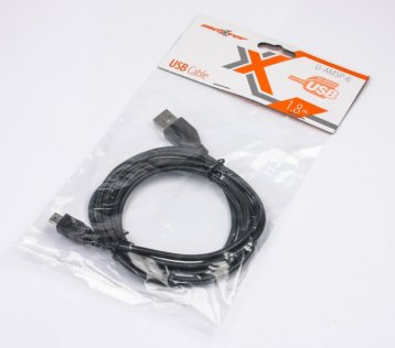 Кабель USB Maxxter AM / Mini USB 1.8 м чорний