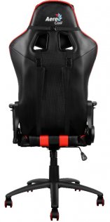 Крісло для геймерів AeroCool AC120BR чорне з червоними вставками + подушка під шию