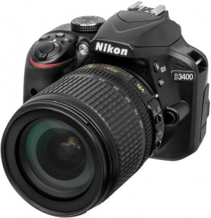 Цифрова фотокамера дзеркальна Nikon D3400 kit AF-S DX 18-105 мм VR