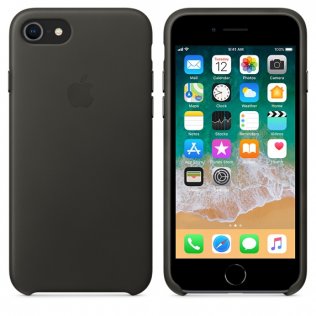 Чохол Apple for iPhone 7 - Leather Case Black (MQH92ZM/A)