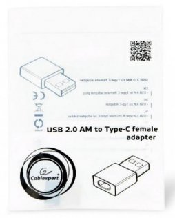 Перехідник USB2.0 (AM/Type-C) Black
