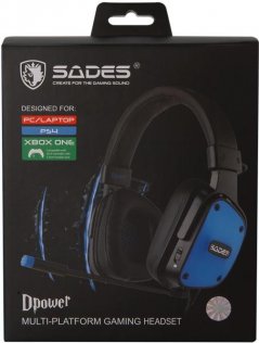 Гарнітура Sades SA-722 DPower Black/Blue (SA722 Black/Blue)