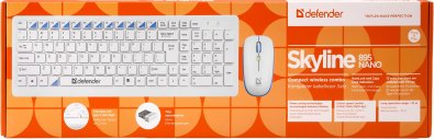 омплект клавіатура+миша Defender Skyline 895 White (45895)