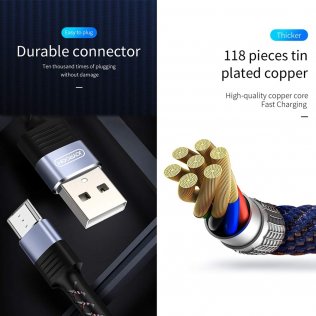 Кабель JoyRoom S-M372 Portable series magnetic short AM / Micro USB 0.15m Blue (S-M372 Blue)