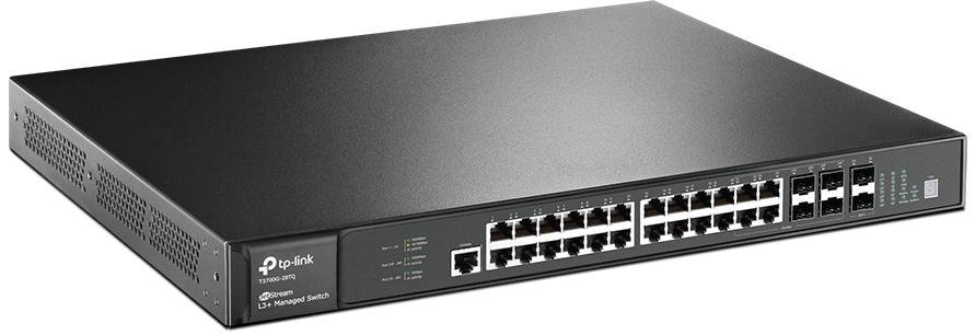 Switch, 28 ports, Tp-Link T3700G-28TQ, 24x10/100/1000Mbps, 4x1GE/SFP, 2х10GE/SFP+