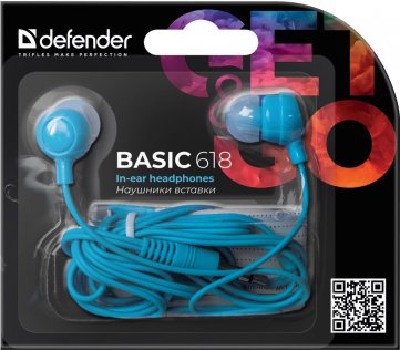Навушники Defender Basic 618 Blue (63628)