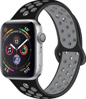 Ремінець HiC for Apple Watch 42/44mm - Nike Silicone Gray