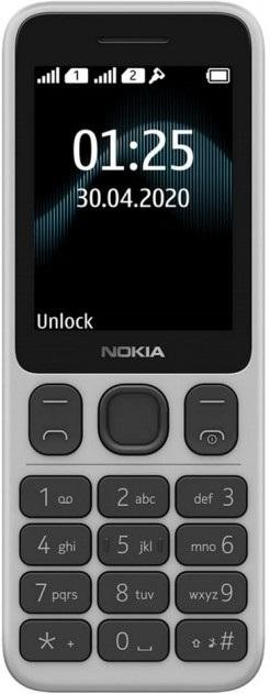  Мобільний телефон Nokia 125 White (Nokia 125 DS White)