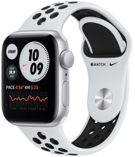 Смарт годинник Apple Watch Nike Series SE GPS 40mm Silver Aluminium Case with Pure Platinum/Black N (MYYD2)