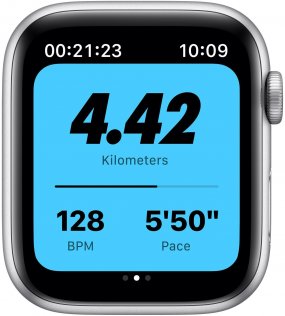 Смарт годинник Apple Watch Nike Series 6 GPS 44mm Silver Aluminium Case with Pure Platinum/Black (MG293)