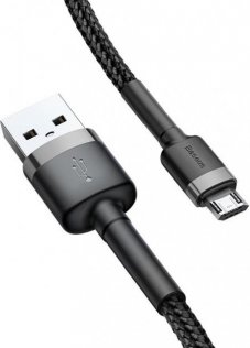 Кабель Baseus Cafule AM / Micro USB 0.5m Gray/Black (CAMKLF-AG1)
