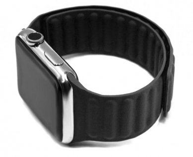 Ремінець New Leather Link for Apple Watch 38/40mm Black (HCopy)