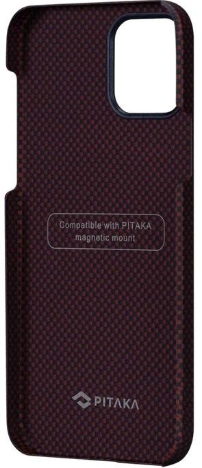  Чохол Pitaka for iPhone 12 Pro - MagEZ Case Plain Black/Red (KI1204P)