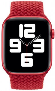 Ремінець HiC for Apple Watch 44/42mm - Braided Solo Loop PRODUCT RED - Size S (44/42mm Braided RED S)