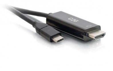 Кабель C2G Audio/Video Adapter Cable 4K 60Hz Type-C / HDMI 0.3m Black (CG26906)