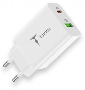 Зарядний пристрій T-PHOX Speedy 2xUSB 20W White (Speedy 20W PD+USB)
