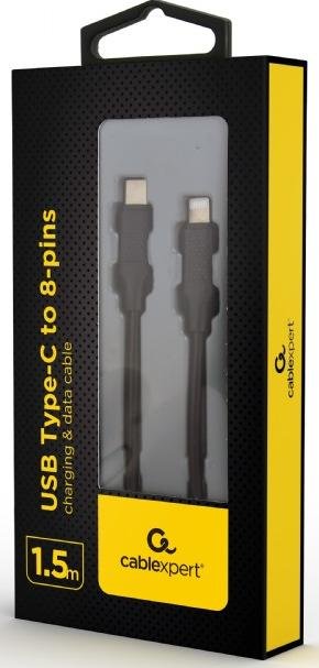 Кабель Cablexpert Type-C / Lightning 1.5m Black (CC-USB2-CM8PM-1.5M)