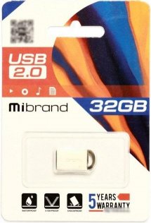 Флешка USB Mibrand Lynx 32GB Silver (MI2.0/LY32M2S)