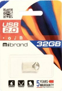 Флешка USB Mibrand Hawk 32GB Silver (MI2.0/HA32M1S)