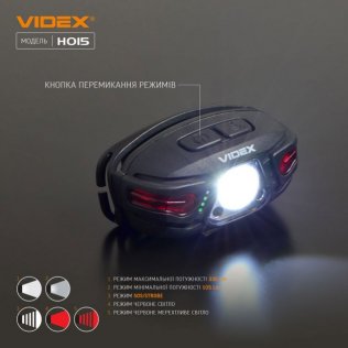 Налобний ліхтарик Videx 015 (VLF-H015)