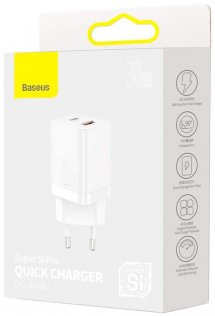 Зарядний пристрій Baseus Super Si Pro 30W White (CCSUPP-E02)