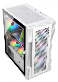 Корпус 1stPlayer T3-4F1-W-WH White with window