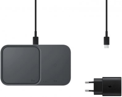 Зарядний пристрій Samsung Wireless Charger Duo 15W with TA Black (EP-P5400TBRGRU)