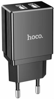 Зарядний пристрій Hoco DC01 Max Porcelain Black with Micro USB cable (DC01 + MicroUSB)