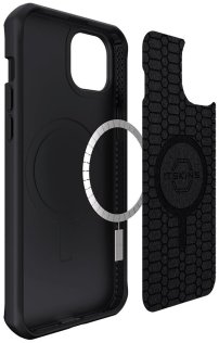 Чохол iTSkins for iPhone 14 Plus BALLISTIC R CARBON with MagSafe Black (AP4R-HMACA-BLK1)