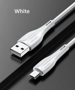 Кабель Usams US-SJ373 U38 2A AM / Micro USB 1m White (SJ373USB02)