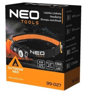 Налобний ліхтар Neo Tools 99-027 600Lm