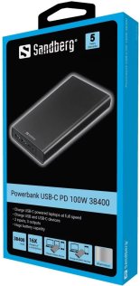 Батарея універсальна Sandberg USB-C PD 100W 38400mAh (420-63)