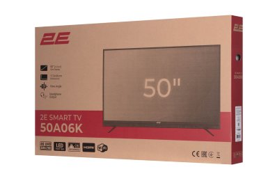 Телевізор LED 2E 50A06K (Android TV, Wi-Fi, 3840x2160)