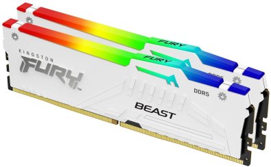 Оперативна пам’ять Kingston FURY (ex. HyperX) Beast RGB White DDR5 2x16GB (KF552C40BWAK2-32)