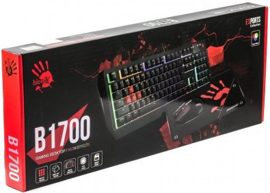 Комплект клавіатура+миша ігровий Bloody B1700 Black