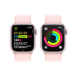 Смарт годинник Apple Watch Series 9 GPS 41mm Pink Aluminium Case with Light Pink Sport Loop (MR953)