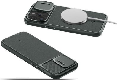 Чохол Spigen for Apple iPhone 15 Pro - Optik Armor MagFit Abyss Green (ACS06739)