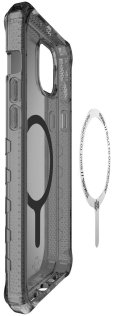 Чохол iTSkins for iPhone 15 Supreme R Clear with MagSafe Graphite and graphite (AP5N-MGCLR-GRPR)