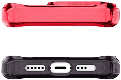 Чохол iTSkins for iPhone 15 Pro Supreme R Prism with MagSafe Coral and black (AP5X-SUPMA-COBK)