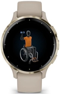 Смарт годинник Garmin Soft Gold Stainless Steel Bezel with French Gray Case and Silicone Band (010-02785-02)