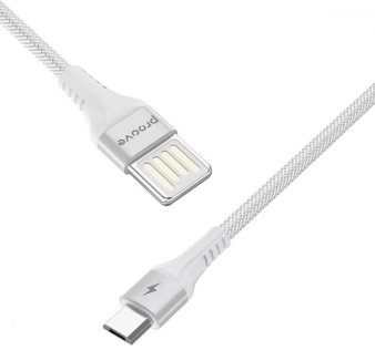 Кабель Proove Double Way Weft 2.4A AM / MicroUSB 1m White (CCDW20001302)