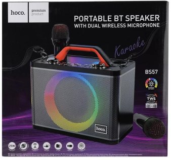 Акустика для вечірок Hoco BS57 Jenny Dual Mic Wireless Karaoke (49240)