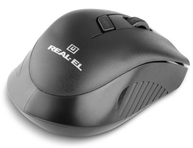 Миша Real-EL RM-300 Black/Grey (